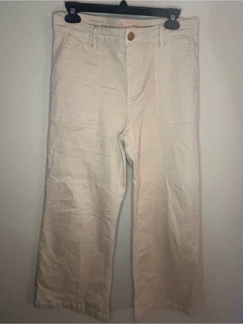 Kut from the Kloth Women’s Cream Wide-Leg Chinos